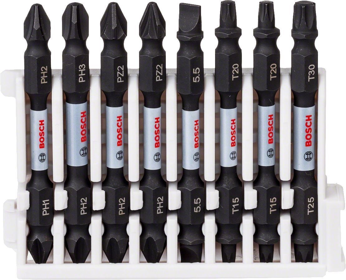 Bosch Impact Torx-Yıldız-Düz Çift Taraflı 8'li Bits Uç Seti 2608522344