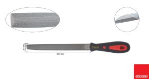 Ceta Form 200 mm 8'' Saplı Yarım Yuvarlak Eğe Orta Diş J56-208H