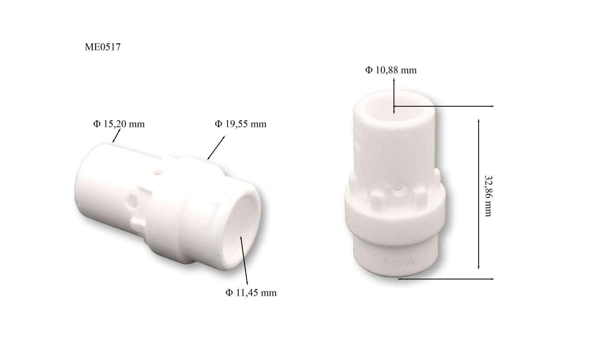 ME0517 36 Seramik Gazalti Mig Kaynak Difüzörü-Gaz Dağıtıcı Trafimet