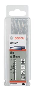 Bosch HSS 8,8x125 mm Kobaltlı Matkap Ucu 5'li Paket 2608588101