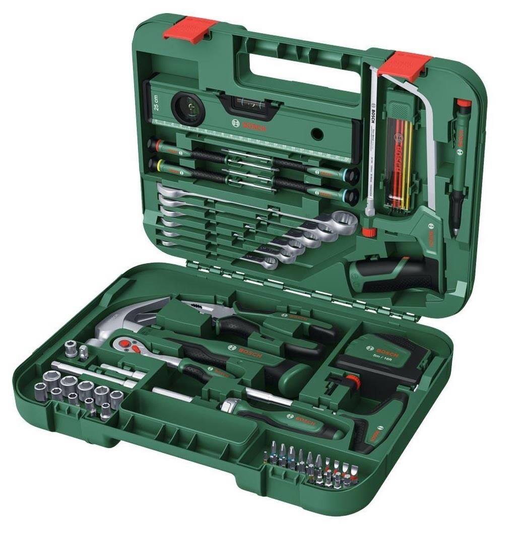 Bosch 64 Parça El Aleti-Lokma-Anahtar-Bits Uç Seti 1600A02ZB3