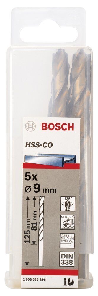 Bosch HSS-Co 9 mm 5'li Kobaltlı Matkap Ucu 2608585896