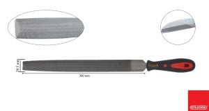 Ceta Form 300 mm 12'' Saplı Yarım Yuvarlak Eğe Kalın Diş J56-112H