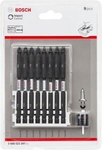 Bosch Impact Yıldız-Torx 110 mm Çift Taraflı 9'lu Bits Set 2608522347