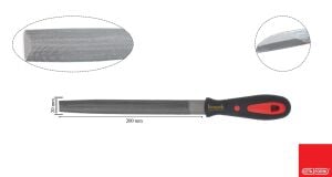 Ceta Form 200 mm 8'' Saplı Yarım Yuvarlak Eğe Kalın Diş J56-108H