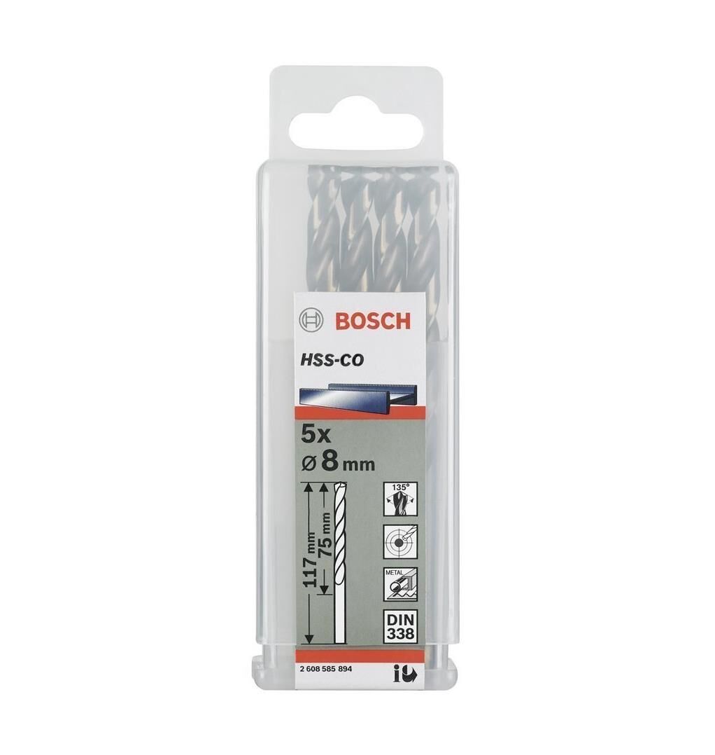 Bosch HSS 9,9x133 mm Kobaltlı Matkap Ucu 5'li Paket 2608588103