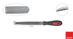 Ceta Form 150 mm 6'' Saplı Yarım Yuvarlak Eğe Kalın Diş J56-106H