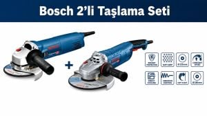 Bosch GWS 27-180 J + GWS 1400 İkili Taşlama Makinesi Seti 0615A500EW