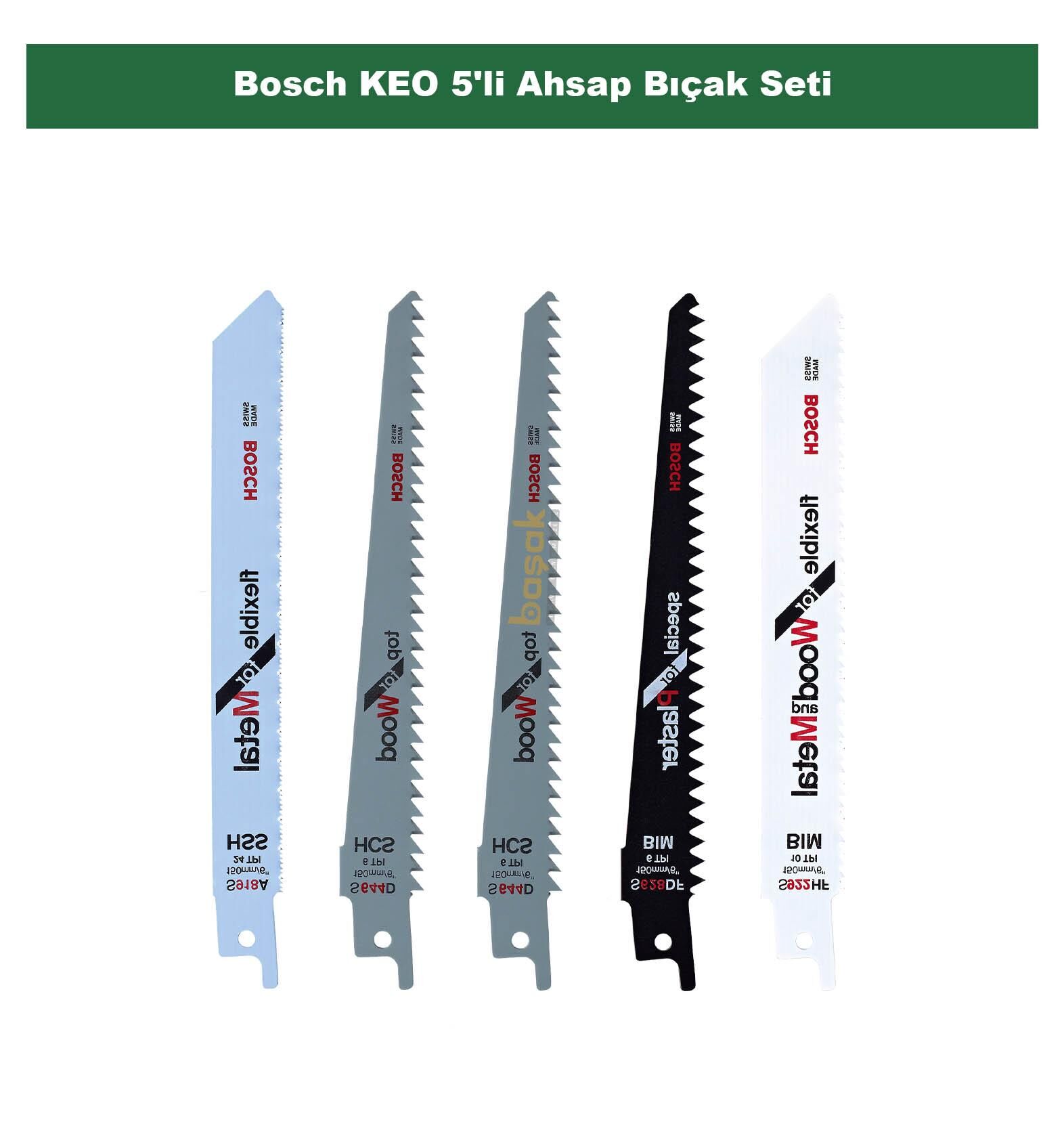 Bosch KEO 5'li Ahsap bıçak seti F016800307