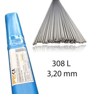 Proka ER 308L 3,2 mm Tig-Argon Paslanmaz Kaynak Teli 5 kg