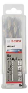 Bosch HSS 10,2x133 mm Kobaltlı Matkap Ucu 5'li Paket 2608585899