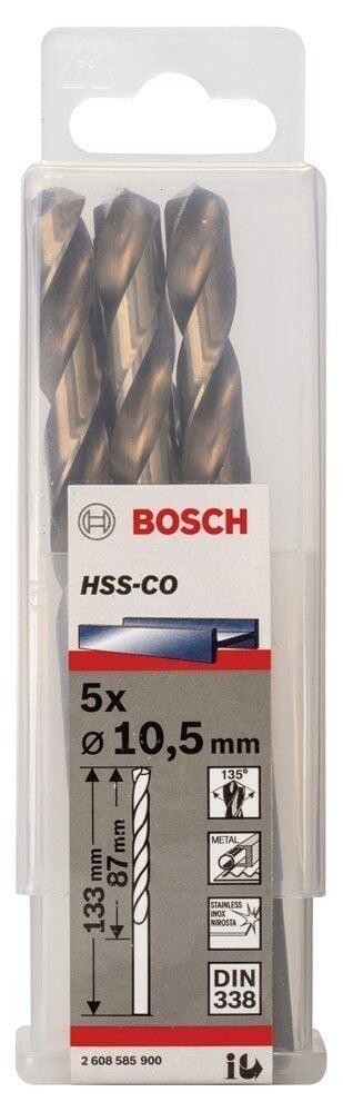 Bosch HSS-Co 10,5 mm 5'li Kobaltlı Matkap Ucu 2608585900