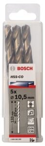 Bosch HSS-Co 10,5 mm 5'li Kobaltlı Matkap Ucu 2608585900