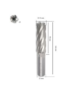 MTE 30 mm Uzun Parmak Freze Hss-Co5 DIN 844/B-N