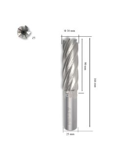 MTE 30 mm Uzun Parmak Freze Hss-Co5 DIN 844/B-N
