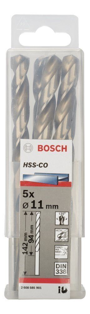 Bosch HSS-Co 11 mm 5'li Kobaltlı Matkap Ucu 2608585901