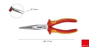 Ceta Form 1000V VDE Polisajlı 200mm Kargaburun  G15-48-0200