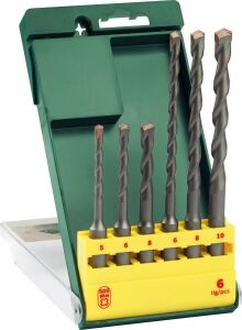 Bosch SDS Plus Matkap Ucu Seti 6 Parça 5/6/8x110mm 6/8/10x160mm 2607019447