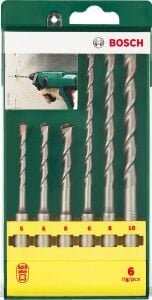 Bosch SDS Plus Matkap Ucu Seti 6 Parça 5/6/8x110mm 6/8/10x160mm 2607019447