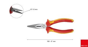 Ceta Form 1000V VDE Polisajlı 160mm Kargaburun G15-48-0160