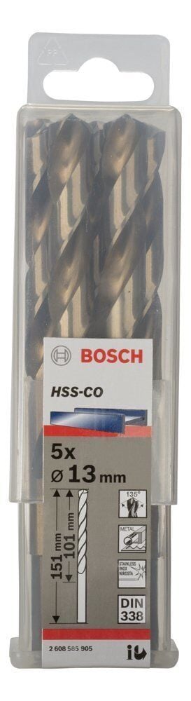 Bosch HSS-Co 13 mm 5'li Kobaltlı Matkap Ucu 2608585905