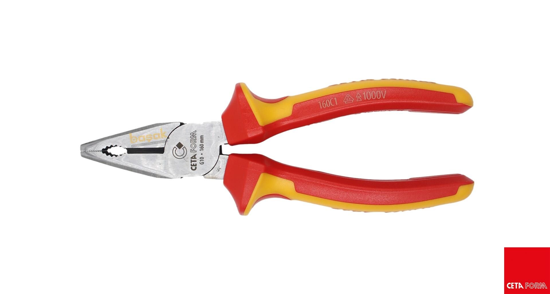 Ceta Form 160 mm 1000 volt VDE İzoleli Polisajlı Kombine Pense G10-48-0160