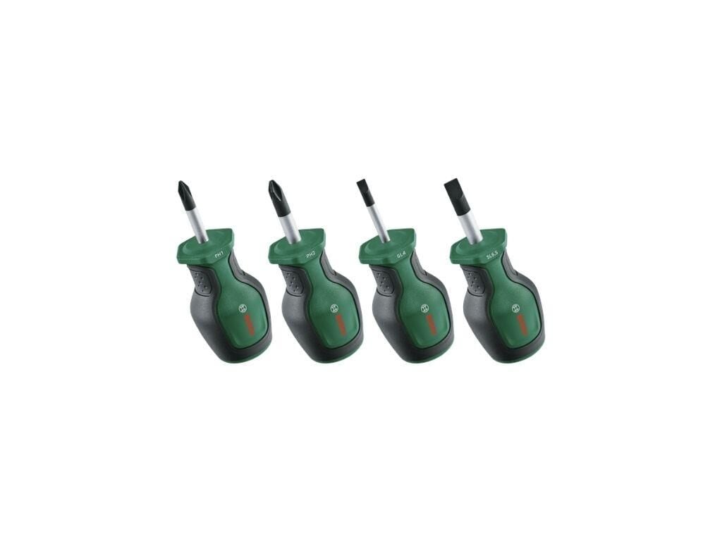 Bosch 4 Parça Topaç Kısa Tornavida Seti 1600A032UJ