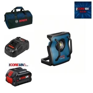 Bosch GLI 18V-4000 C Tek Akülü Projectör 8 Amper Bez Çantalı