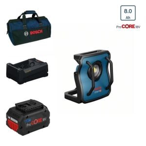 Bosch GLI 18V-4000 C Tek Akülü Projectör 8 Amper Bez Çantalı