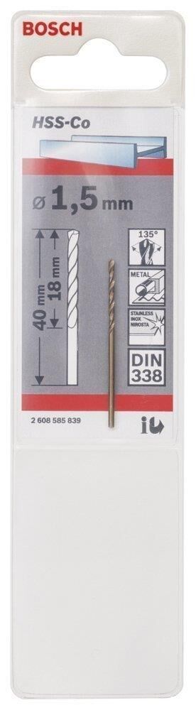 Bosch HSS-Co 1,5 mm 1'li Kobaltlı Matkap Ucu 2608585839