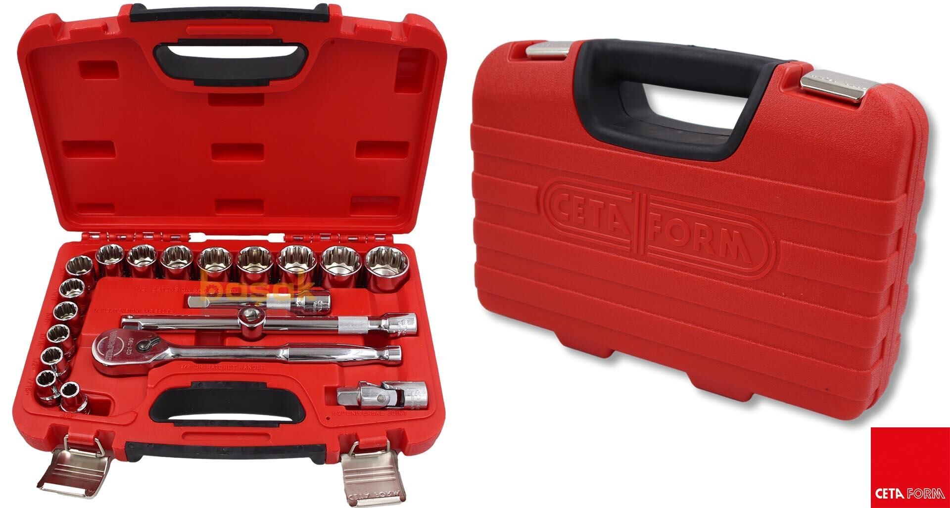 Ceta Form 20 Parça 1/2'' 12 Köşe SAE Inch Lok ma Takımı C20A-20PBT
