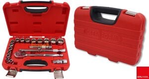 Ceta Form 20 Parça 1/2'' 12 Köşe SAE Inch Lok ma Takımı C20A-20PBT