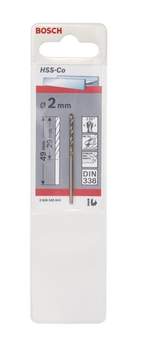 Bosch HSS-Co 2 mm 1'li Kobaltlı Matkap Ucu 2608585840