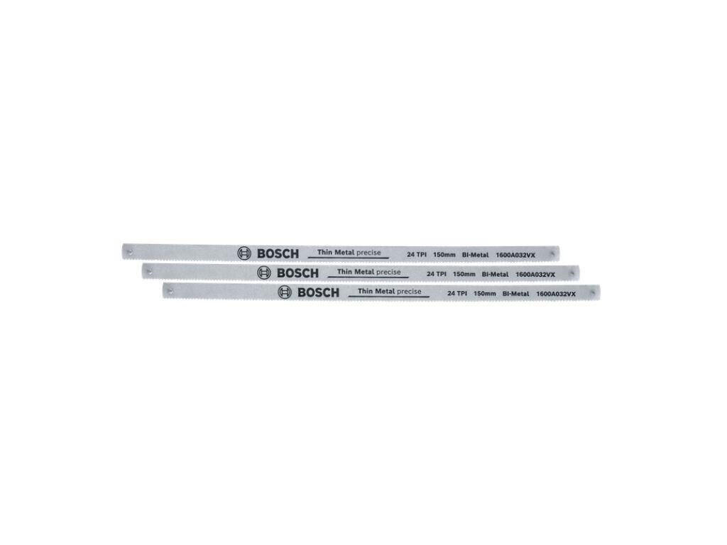 Bosch Demir Testeresi Bıçağı 3Parça - 150mm 24 Diş 1600A032UL