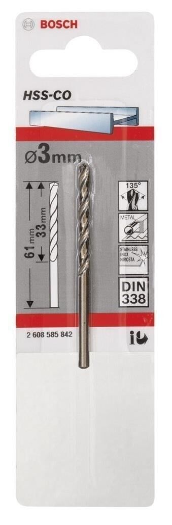 Bosch HSS-Co 3 mm 1'li Kobaltlı Matkap Ucu 2608585842