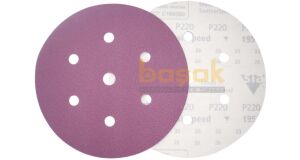Sia 1950 Siaspeed 150 mm 220 Kum 7 Delikli Cırtlı Zımpara Kağıdı 100'lü