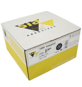 Sia 1950 Siaspeed 150 mm 220 Kum 7 Delikli Cırtlı Zımpara Kağıdı 100'lü
