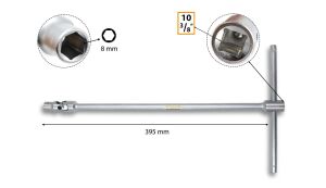 Ceta Form 8 mm T Saplı Oynar Başlı Lokma B32-08