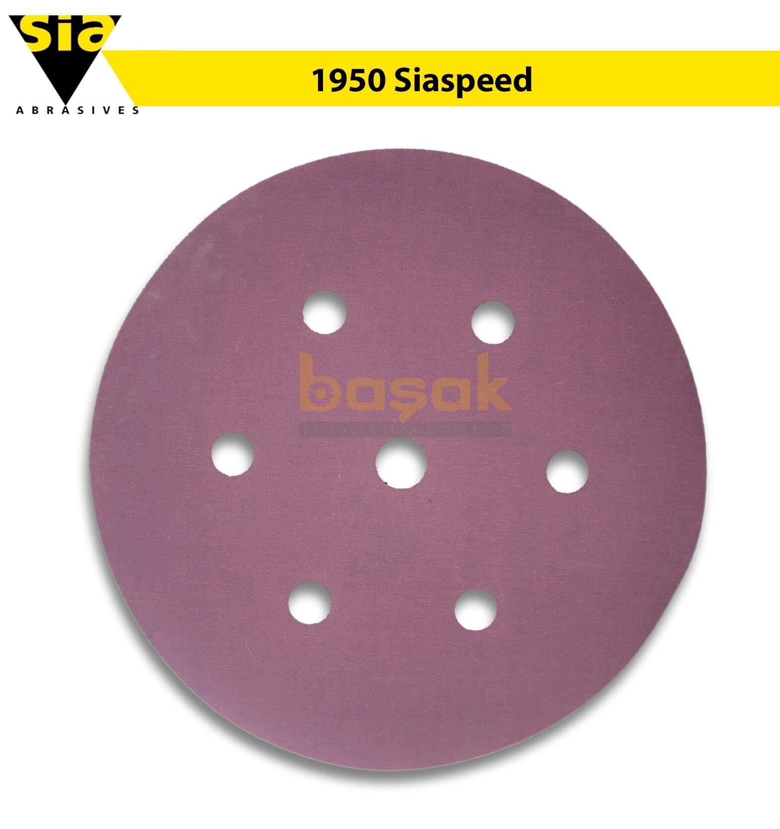 Sia 1950 Siaspeed 150 mm 120 Kum 7 Delikli Cırtlı Zımpara Kağıdı 100'lü