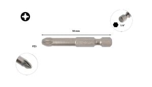 Ceta Form PZ3 x 50 mm Yıldız Uçlu Bits CB/593