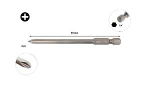 Ceta Form PH1 x 90 mm Ekstra Uzun Yıldız Bits Uç CB/901