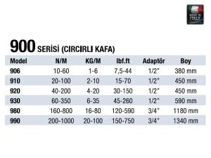 Tecnogi 200-1000 Nm Tork Anahtarı 3/4'' (990)
