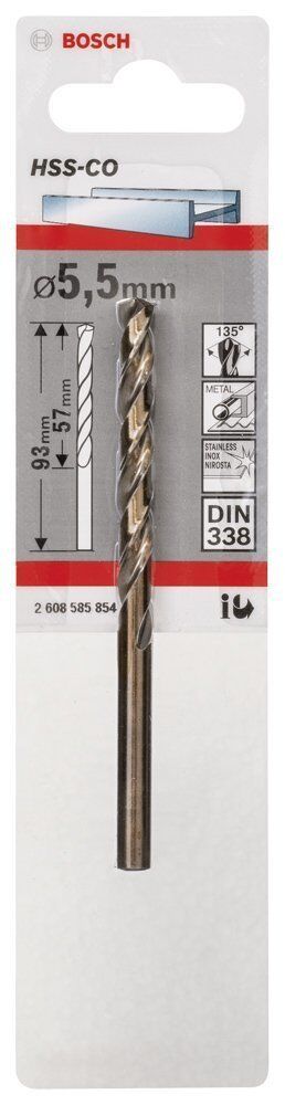 Bosch HSS-Co 5,5 mm 1'li Kobaltlı Matkap Ucu 2608585854