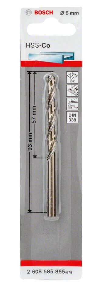Bosch HSS-Co 6 mm 1'li Kobaltlı Matkap Ucu 2608585855
