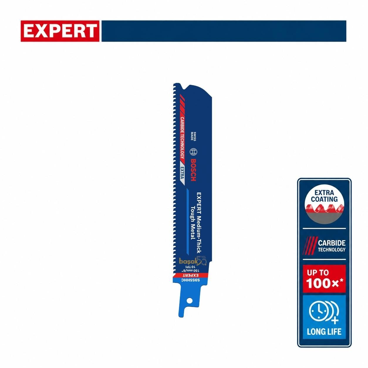 Bosch Expert S 955 HHC 150 mm Sert Metal Panter Testere Bıçağı 1'li 2608902321