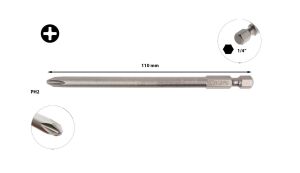 Ceta Form PH2 x 110 mm Ekstra Uzun Yıldız Bits Uç CB/1102