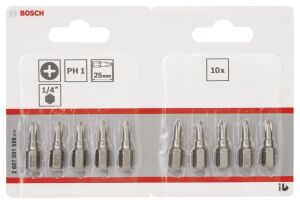 Bosch PH1 25 mm 10'lu Yıldız Bits Uç ExtraHard 2607001509
