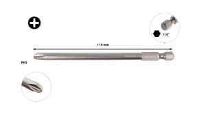 Ceta Form PH3 x 110 mm Ekstra Uzun Yıldız Bits Uç CB/1103