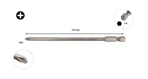 Ceta Form PH1 x 127 mm Ekstra Uzun Yıldız Bits Uç CB/1271