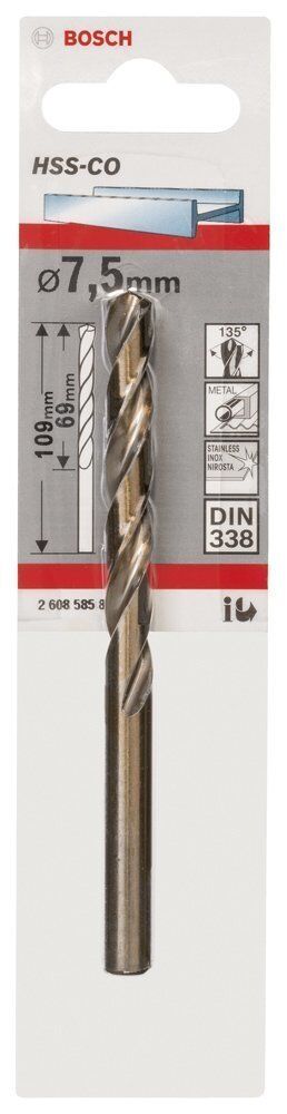 Bosch HSS-Co 7,5 mm 1'li Kobaltlı Matkap Ucu 2608585859